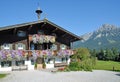 Wooden tyrolean House,Ellmau,Tirol,Austria Royalty Free Stock Photo