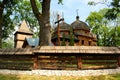 Wooden Ukrainian greek catholic church of Holy Mother of God in Chotyniec, Podkarpackie, Poland. Royalty Free Stock Photo