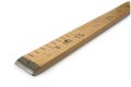 Wooden used stick meter on the white background.