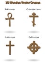 Wooden vector crosses