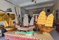 Wooden Vessel Yacht Antique China Fishing Junk Boat Sampan Fisherman History Heritage Navigation Chinese Ship Coloane Shipyard