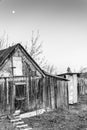 Wooden Village Shed and Moonlight Royalty Free Stock Photo