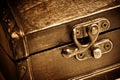Wooden vintage chest Royalty Free Stock Photo