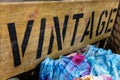 Wooden Vintage Clothing Sign Royalty Free Stock Photo