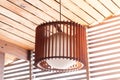 A wooden vintage lantern,lamp Wooden design