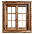 Wooden vintage window isolated on white background Royalty Free Stock Photo