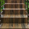 Wooden vintages textured garden stairs