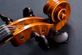 Wooden violin head Royalty Free Stock Photo