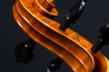 Wooden violin head Royalty Free Stock Photo