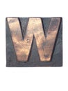 Wooden W typeface