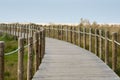 Wooden walkway Barrinha of Esmoriz nature reserve Royalty Free Stock Photo