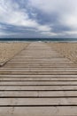 Wooden walkway on the beach of Bol Nou