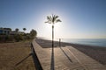 Wooden walkway in Els Terrers Beach in Benicassim Royalty Free Stock Photo