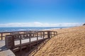 Wooden Walkway Entrance onto Sandy Beach in South Africa Royalty Free Stock Photo