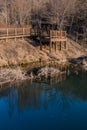 Wooden walkway and lookout platform