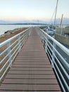 Wooden walkway pier Royalty Free Stock Photo