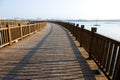 Wooden walkway on seaside Royalty Free Stock Photo