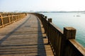 Wooden walkway on seaside Royalty Free Stock Photo