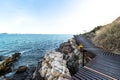 Wooden walkway on the seaside