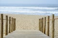 Wooden walkway to access the beach of Esmoriz in Portugal Royalty Free Stock Photo