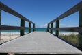 Wooden walkway to a beach Royalty Free Stock Photo