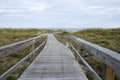 Wooden walkway to Tybee Island Beach Royalty Free Stock Photo