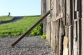 wooden wall and chain lock Royalty Free Stock Photo