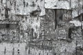 Wooden wall covered with birchbark. Black and white texture of birch bark