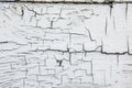 Wooden wall with cracked old white paint Royalty Free Stock Photo