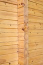 Wooden wall of a log house Royalty Free Stock Photo