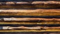 Wooden wall of logs. wooden background. background of wooden logs. Royalty Free Stock Photo