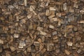 Wooden wall made of pieces of wood, Background and texture