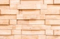 Wooden wall made up vertically stacked logs for background, Woodblocks pattern for Background Royalty Free Stock Photo