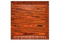 Wooden wall panel. Rosewood fineline veneer wall panel on white background