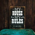 My house my rules wall sign Royalty Free Stock Photo