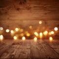 Wooden wall with starlights Royalty Free Stock Photo