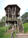 Wooden watching tower, Lithuania Royalty Free Stock Photo