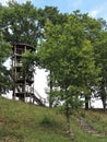 Wooden watching tower, Lithuania Royalty Free Stock Photo