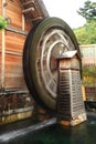 Wooden waterwheel rotating Royalty Free Stock Photo