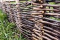 Wooden wattle-fence Royalty Free Stock Photo