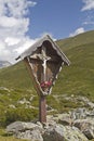 Wooden waycross in East Tyrol Royalty Free Stock Photo