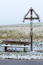 A wooden wayside Cross