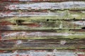 Wooden weathered wall background peeling paint primitive