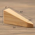 Taken on a wooden surface and the measurements are annotated on the Royalty Free Stock Photo