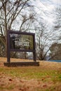 Wooden Welcome to Tennessee Sign at Roadside