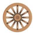 Wooden wheel cartoon vector icon.Cartoon vector illustration wagon. Isolated illustration of wooden wheel of wagon icon Royalty Free Stock Photo