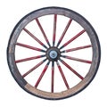 Wooden wheel with clipping path included