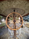 Wooden wheel fountain - Zamfira Monastery
