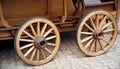 wooden wheels from a car Royalty Free Stock Photo