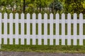 Wooden white fences around Royalty Free Stock Photo